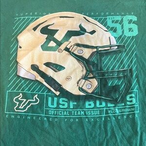 Flogrown USF Bulls Football Graphic TShirt Size Medium